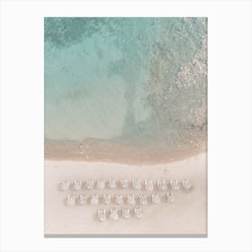 White Beach Cabanas Canvas Print