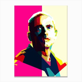 Pop Art WPAP Eminem American Genius Rap Singer Canvas Print