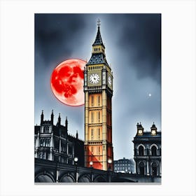 Big Ben And The Moon 3 Canvas Print