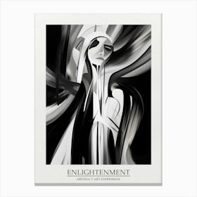 Enlightenment Abstract Black And White 5 Poster Canvas Print