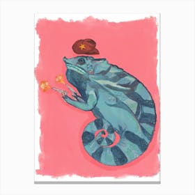 Howdy, Legless Dan the Chameleon Canvas Print