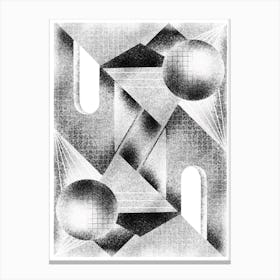 Monochrome Geometric Canvas Print