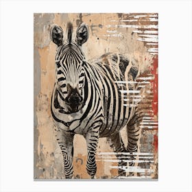 Kitsch Zebra Collage 2 Canvas Print