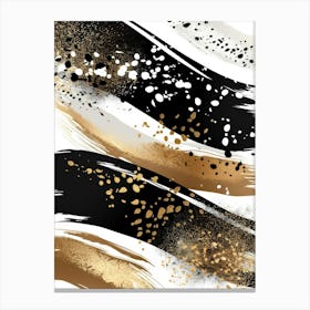 Abstract Gold And Black Painting 38 Canvas Print