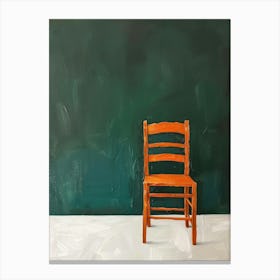 Chair In Front Of A Wall 1 Canvas Print