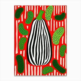 Zucchini Summer Illustration 1 Canvas Print
