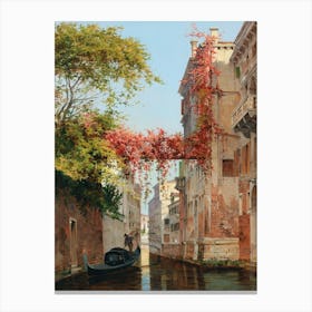 Venice Canals Scenic Painting Canvas Print