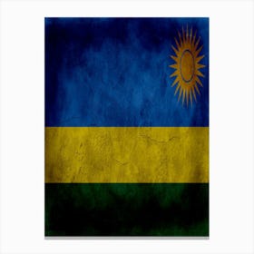 Rwanda Flag Texture Canvas Print