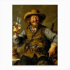 Man With A Beer Glass Canvas Print