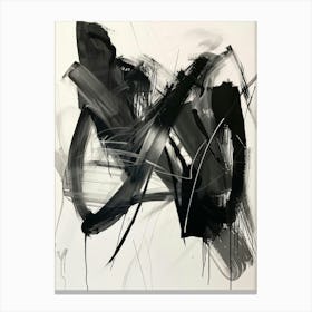 Abstract Black And White Painting 28 Canvas Print