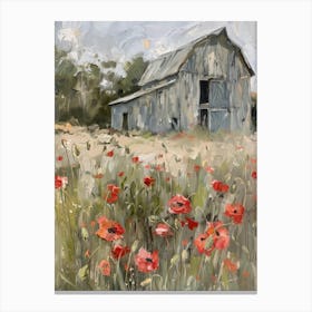 Poppies In The Field 24 Canvas Print