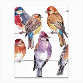 Birds On A Wire Canvas Print