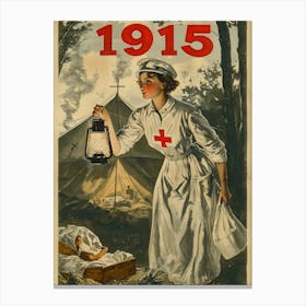 Aihrgdesign A Vintage Poster Promoting Red Cross Relief Effor 9f1b736d 9239 47d2 8f19 Bf0ff4c3d0fd 3 Canvas Print