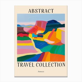 Abstract Travel Collection Poster Armenia 3 Canvas Print