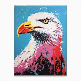 Andy Warhol Style Bird Seagull 2 Canvas Print