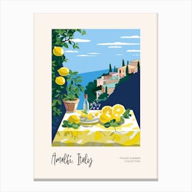 Amalfi, Italy Lemons 10 Italian Summer Collection Canvas Print