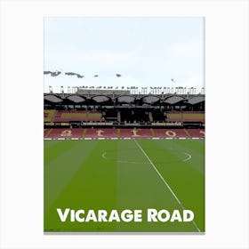 Vicarage Road, Watford, Stadium, Football, Art, Soccer, Wall Print, Art Print 1 Canvas Print