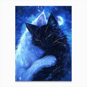 Black And White Cats 4 Canvas Print