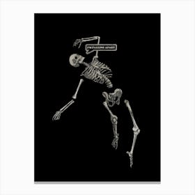 I'm falling apart skeleton Canvas Print