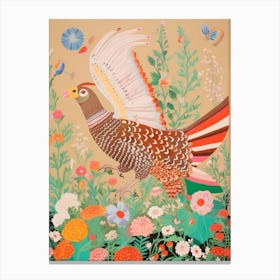 Maximalist Bird Painting Pheasant 2 Canvas Print