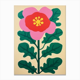 Cut Out Style Flower Art Poppy 5 Canvas Print