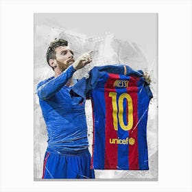 Lionel Messi Barcelona 5 Canvas Print