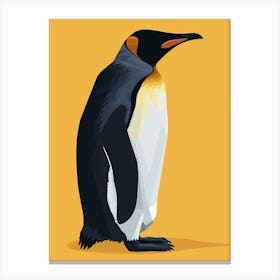 King Penguin Laurie Island Minimalist Illustration 1 Canvas Print