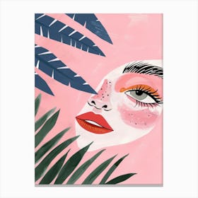 Illustration Of A Woman'S Face 5 Canvas Print