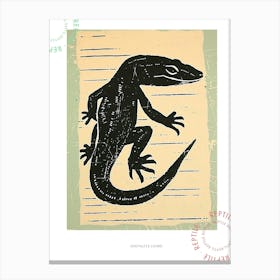Oustalets Lizard Block Print 2 Poster Canvas Print