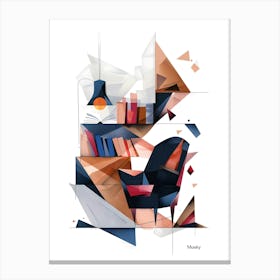 Office, Minimalism, Cubism Canvas Print