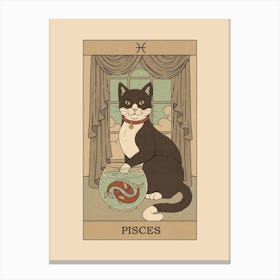 Pisces Cat Canvas Print