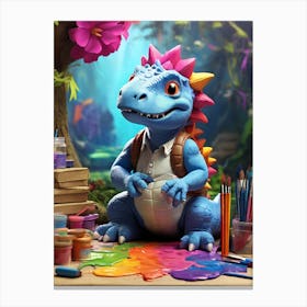 Dinosaur Painting 7 Canvas Print