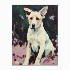 A German Shepherd Dog Painting, Impressionist 4 Canvas Print