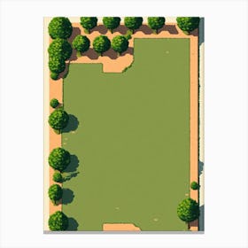 3d Rendering Of A Lawn Wall Art For Living Room Canvas Print