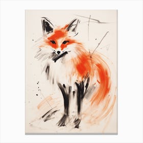 Fox in Ink 1 Canvas Print