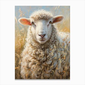 Sheep In The Grass 2 Canvas Print