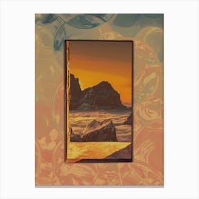 Magical Portal Into Cloudy Oasis Canvas Print