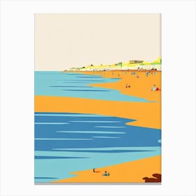 Bournemouth Beach Dorset Midcentury Canvas Print
