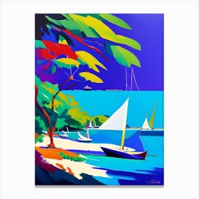 Gili Air Indonesia Colourful Painting Tropical Destination Canvas Print