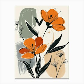 Orange Flowers 11 Canvas Print