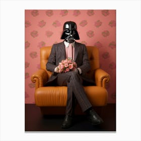 Darth Vader In Wes Anderson Style 20 Canvas Print