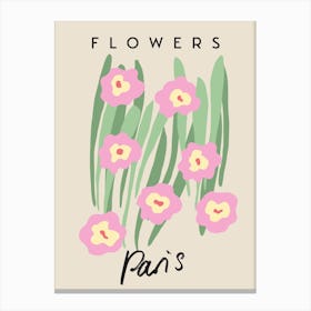 Paris Flowers Canvas Print