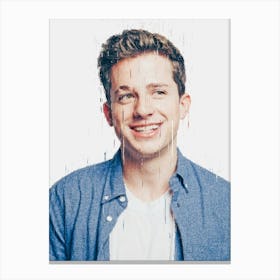 Charlie Puth Painted Canvas Print