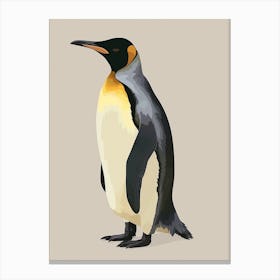 King Penguin Robben Island Minimalist Illustration 4 Canvas Print