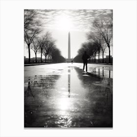 Washington Dc, Usa, Black And White Analogue Photograph 3 Canvas Print