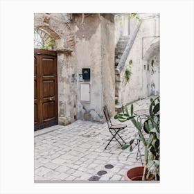 Courtyard Of An Old Building, Italy Canvas Print