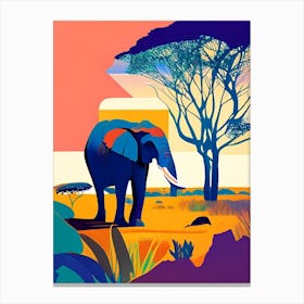 Addo Elephant National Park South Africa Pop Matisse Canvas Print