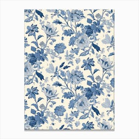 Petal Delight London Fabrics Floral Pattern 1 Canvas Print
