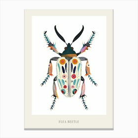 Colourful Insect Illustration Flea Beetle 13 Poster Canvas Print