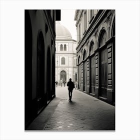 Florence, Italy, Black And White Analogue Photograph 1 Canvas Print